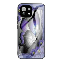 Kuori Xiaomi Mi 11 Lite 5G NE / Mi 11 Lite 4G / 5G Purple Butterfly Karkaistu Lasi