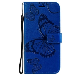 Nahkakotelo Xiaomi Mi 11 Lite 5G NE / Mi 11 Lite 4G / 5G Suojaketju Kuori Giant Thong Butterflies