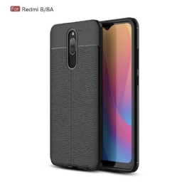 Case Xiaomi Redmi 8A Double Line Litchi Leather Effect