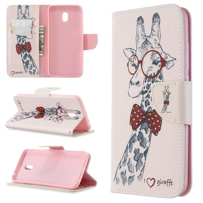 Flip Case Xiaomi Redmi 8A Brainy Giraffe