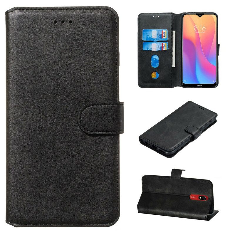 Kotelot Xiaomi Redmi 8A Faux Leather Retro Style