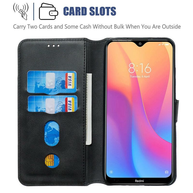 Kotelot Xiaomi Redmi 8A Faux Leather Retro Style