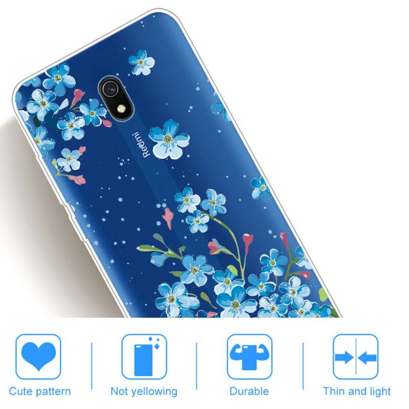 Kuori Xiaomi Redmi 8A Sinikukkakimppu