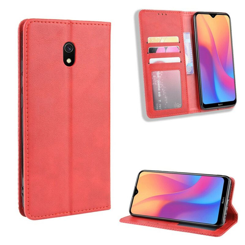 Puhelinkuoret Xiaomi Redmi 8A Kotelot Flip Tyylitelty Vintage-nahkaefekti