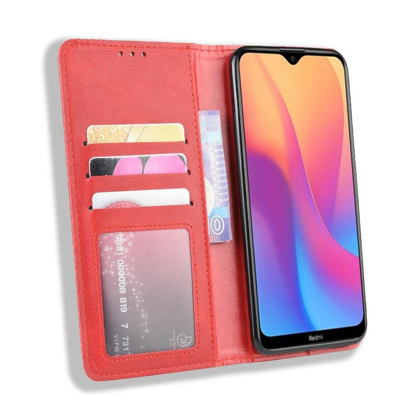 Puhelinkuoret Xiaomi Redmi 8A Kotelot Flip Tyylitelty Vintage-nahkaefekti