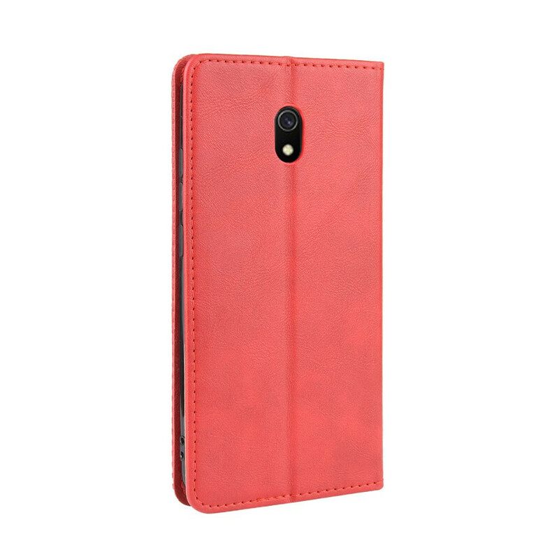 Puhelinkuoret Xiaomi Redmi 8A Kotelot Flip Tyylitelty Vintage-nahkaefekti