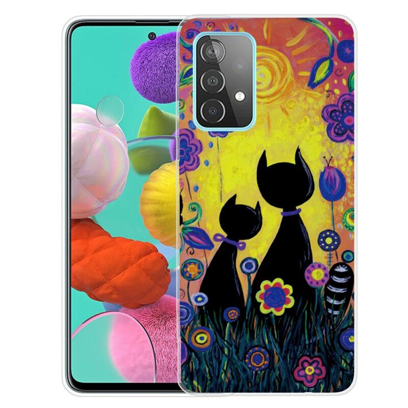 Case Samsung Galaxy A72 4G / 5G Cat Cartoon