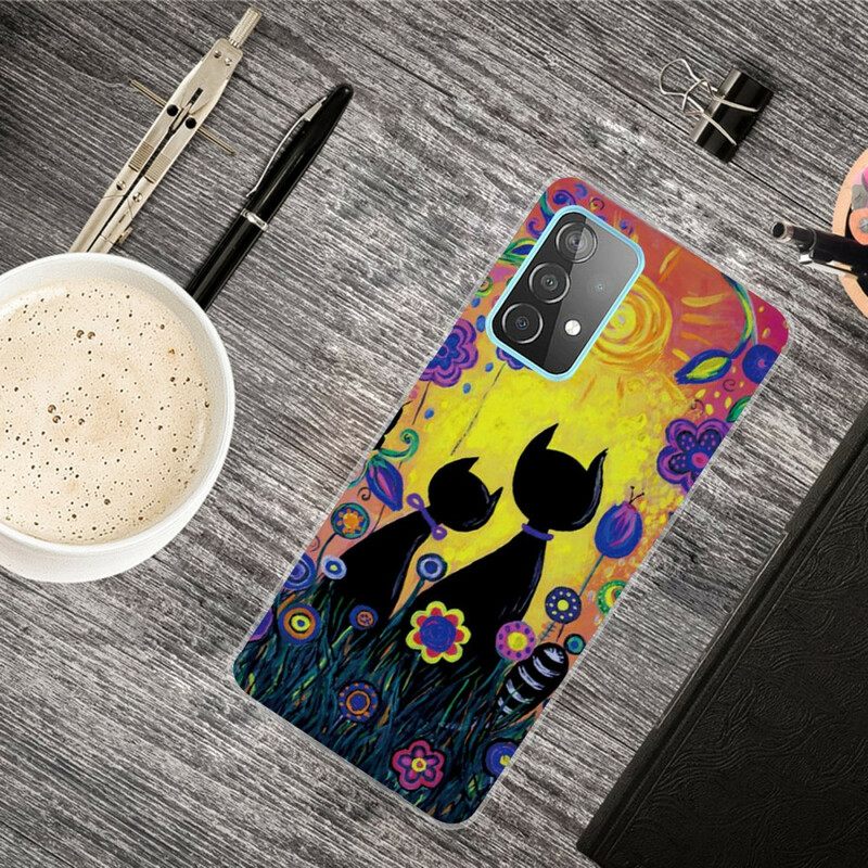 Case Samsung Galaxy A72 4G / 5G Cat Cartoon