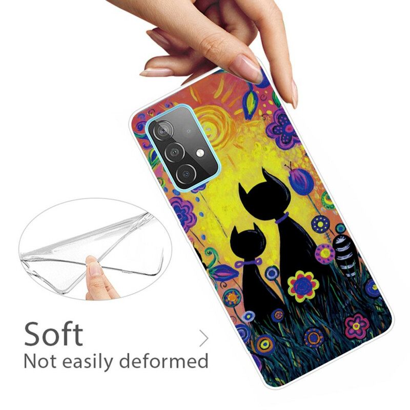 Case Samsung Galaxy A72 4G / 5G Cat Cartoon