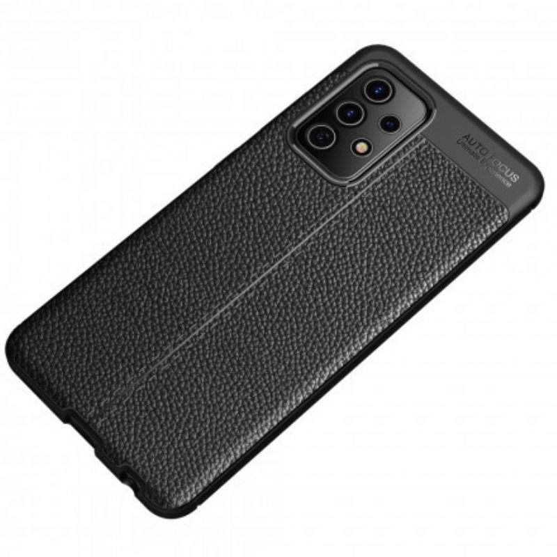 Case Samsung Galaxy A72 4G / 5G Double Line Litchi Leather Effect