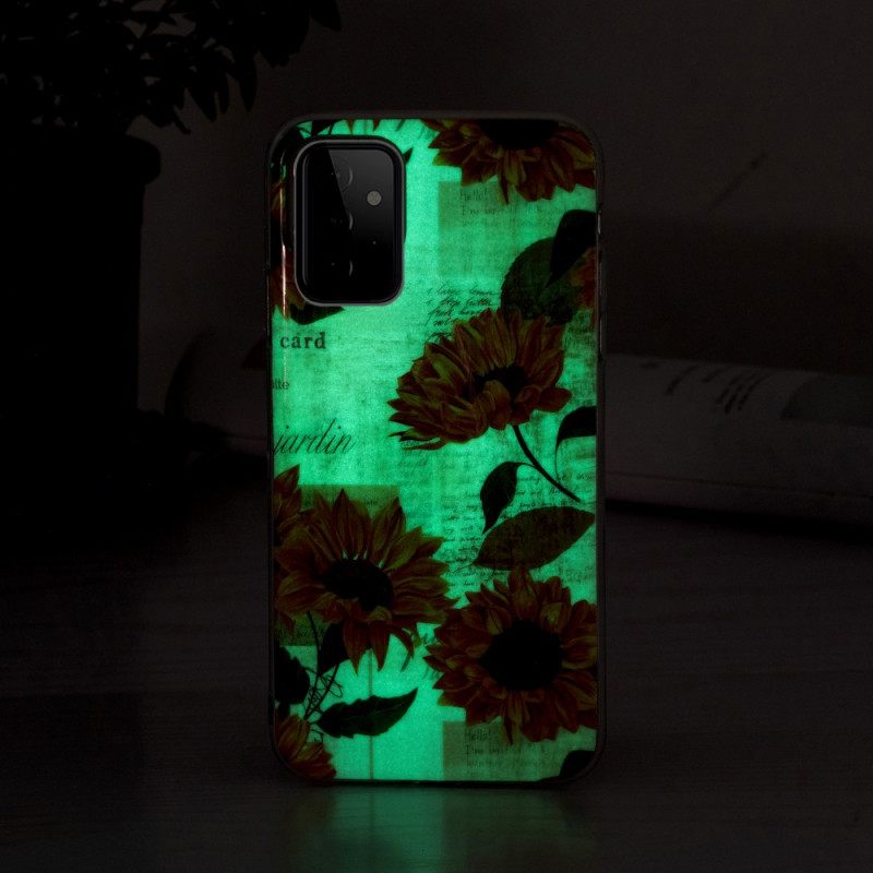 Case Samsung Galaxy A72 4G / 5G Fluoresoivat Auringonkukat