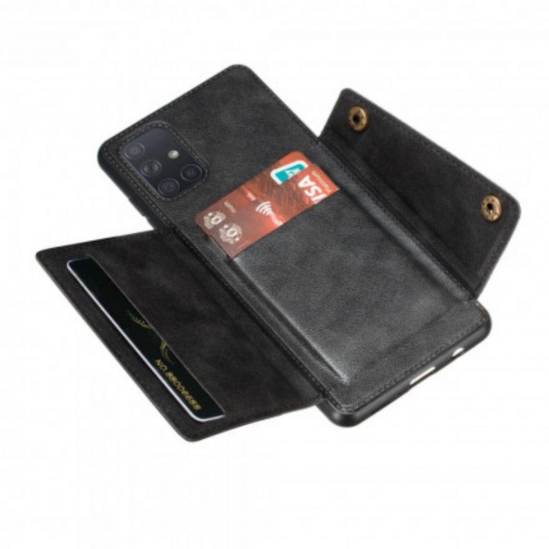 Case Samsung Galaxy A72 4G / 5G Lompakkokuori Wallet Napsahtaa