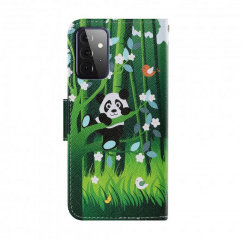 Flip Case Samsung Galaxy A72 4G / 5G Panda Walk