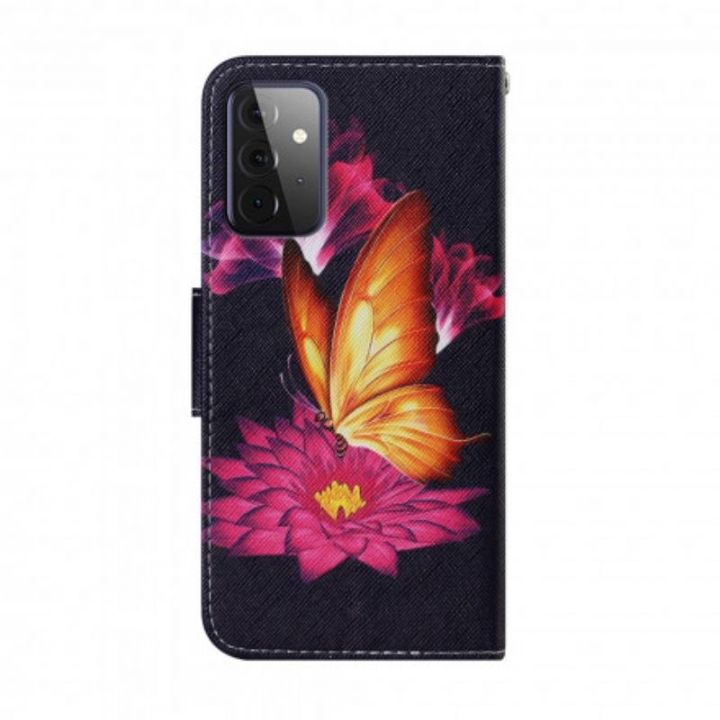 Kotelot Samsung Galaxy A72 4G / 5G Butterfly Ja Lotus