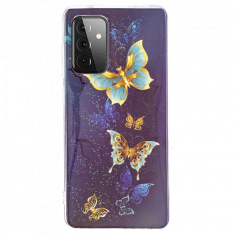 Kuori Samsung Galaxy A72 4G / 5G Fluorescent Butterfly Sarja