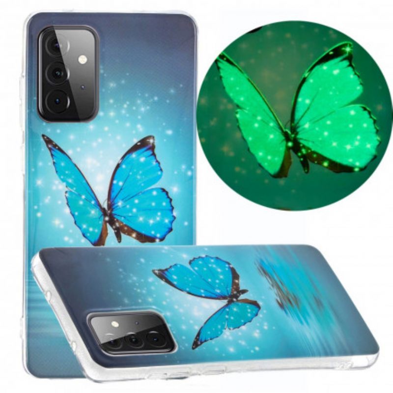 Kuori Samsung Galaxy A72 4G / 5G Fluorescent Butterfly Sarja