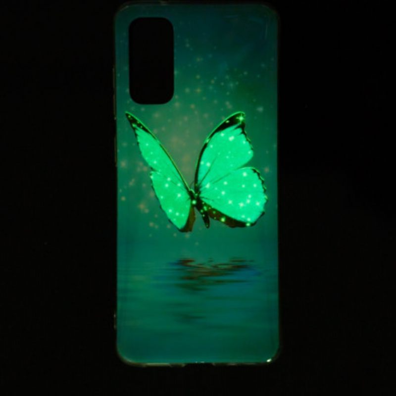 Kuori Samsung Galaxy A72 4G / 5G Fluorescent Butterfly Sarja