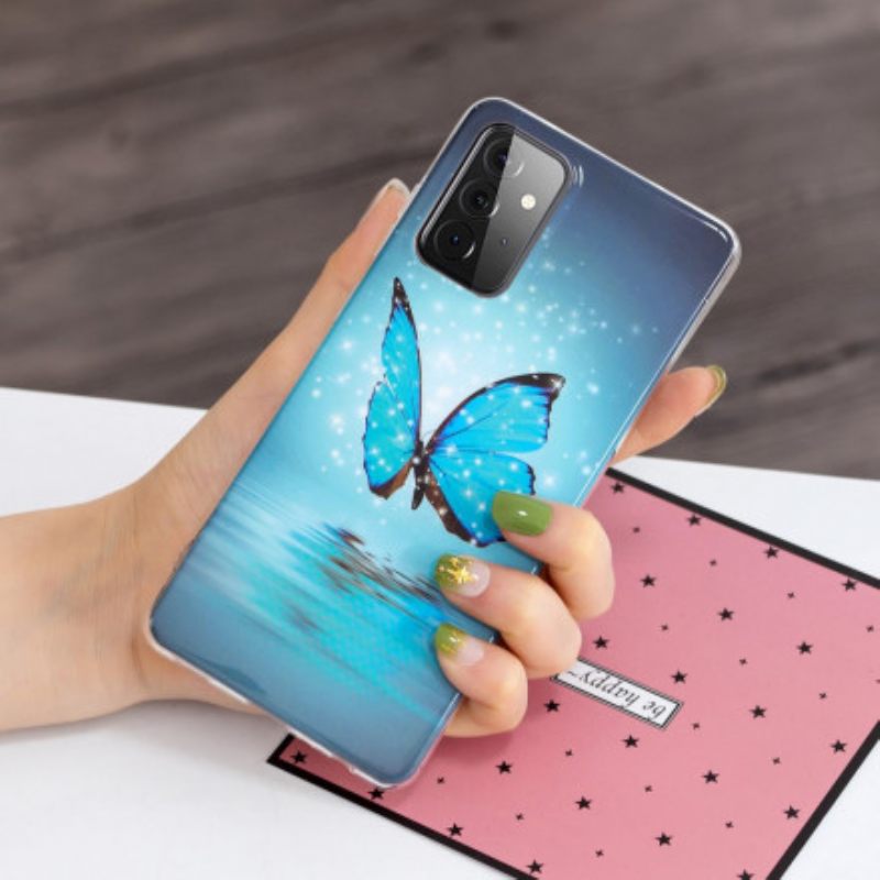 Kuori Samsung Galaxy A72 4G / 5G Fluorescent Butterfly Sarja