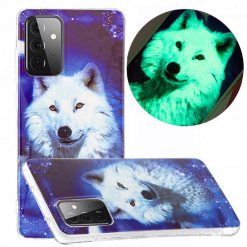 Kuori Samsung Galaxy A72 4G / 5G Fluorescent Wolf Sarja