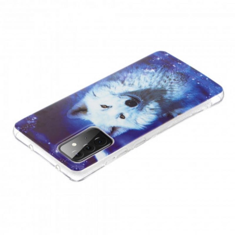 Kuori Samsung Galaxy A72 4G / 5G Fluorescent Wolf Sarja