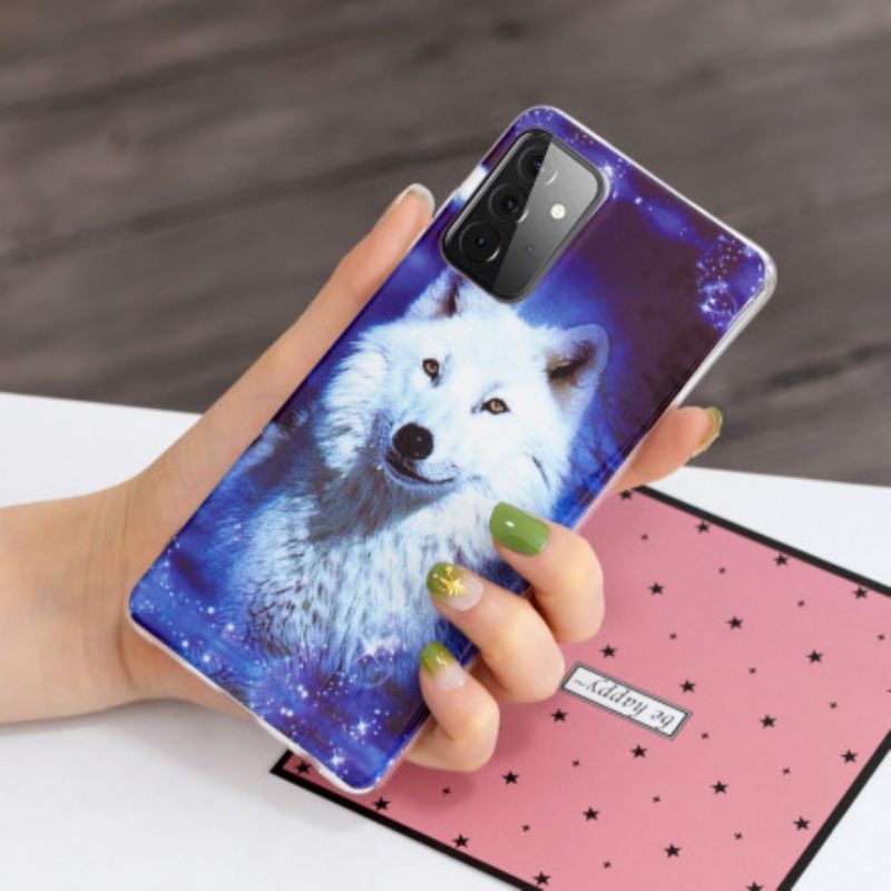 Kuori Samsung Galaxy A72 4G / 5G Fluorescent Wolf Sarja