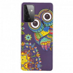 Kuori Samsung Galaxy A72 4G / 5G Owl Fluoresoiva Mandala