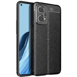 Kuori Realme 9 Pro Plus Double Line Litchi Leather Effect