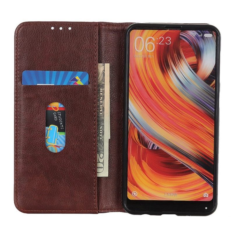 Flip Case Samsung Galaxy M53 5G Litchi Haljattu Nahka