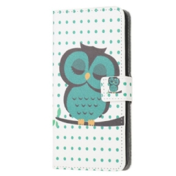 Flip Case Samsung Galaxy M53 5G Nukkuva Pöllö