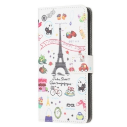 Flip Case Samsung Galaxy M53 5G Rakastan Pariisia