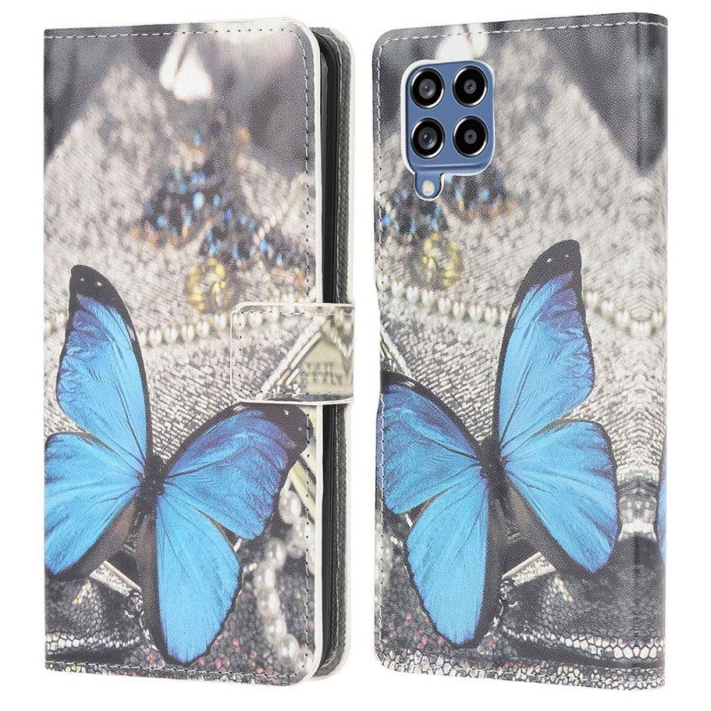 Kotelot Samsung Galaxy M53 5G Blue Butterfly