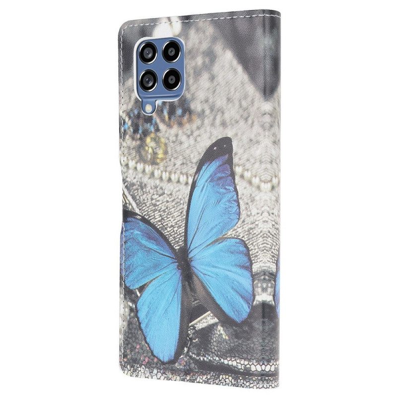 Kotelot Samsung Galaxy M53 5G Blue Butterfly