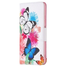 Kotelot Samsung Galaxy M53 5G Butterflies Perhoset