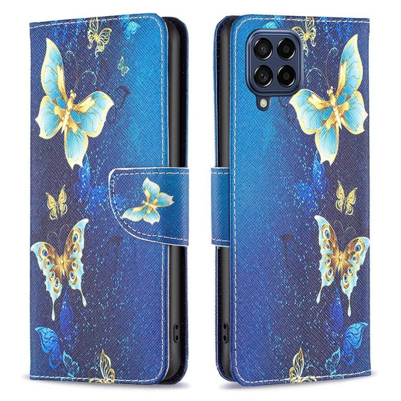 Kotelot Samsung Galaxy M53 5G Golden Butterflies