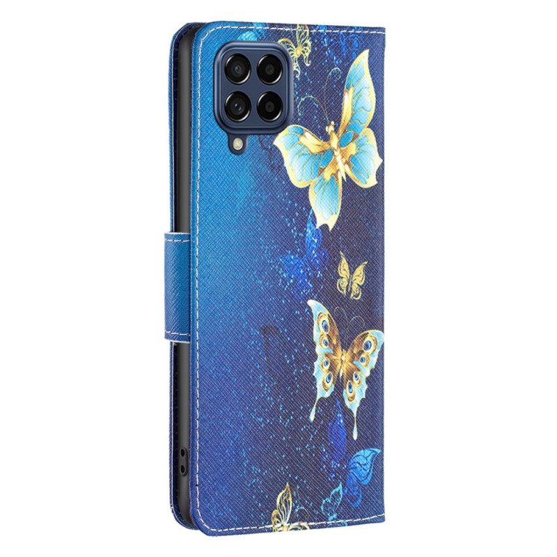 Kotelot Samsung Galaxy M53 5G Golden Butterflies