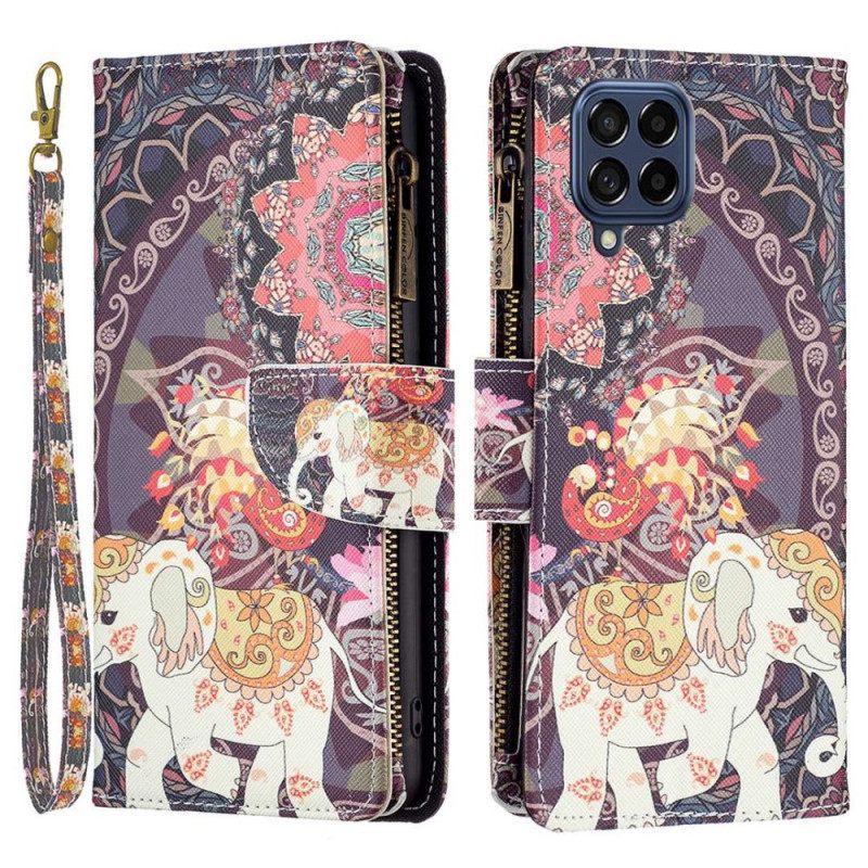 Kotelot Samsung Galaxy M53 5G Lompakkokotelo Elephant Wallet