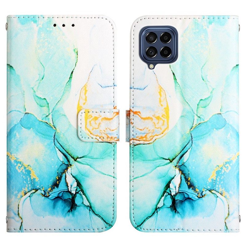 Kotelot Samsung Galaxy M53 5G Marble Kaulanauhalla