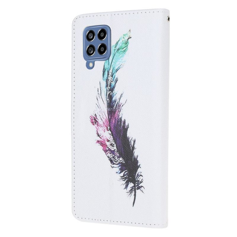 Kotelot Samsung Galaxy M53 5G Suojaketju Kuori Feather Kaulanauhalla