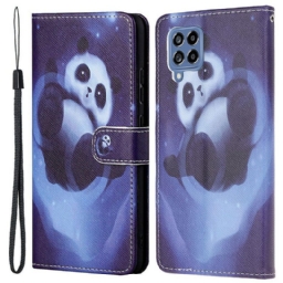 Kotelot Samsung Galaxy M53 5G Suojaketju Kuori Space Panda Kaulanauhalla