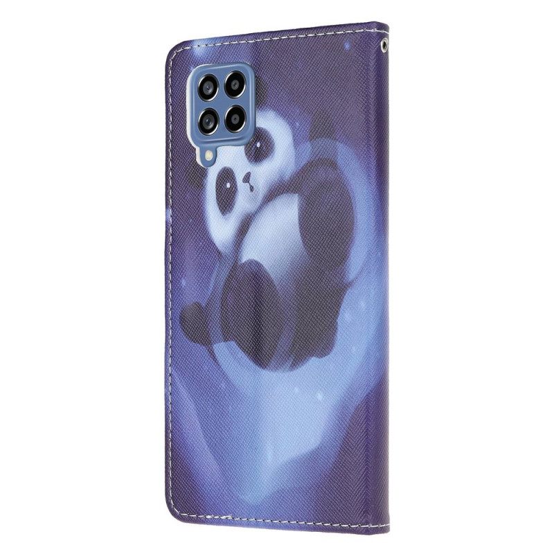 Kotelot Samsung Galaxy M53 5G Suojaketju Kuori Space Panda Kaulanauhalla