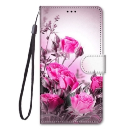 Kotelot Samsung Galaxy M53 5G Suojaketju Kuori Strap Flowers