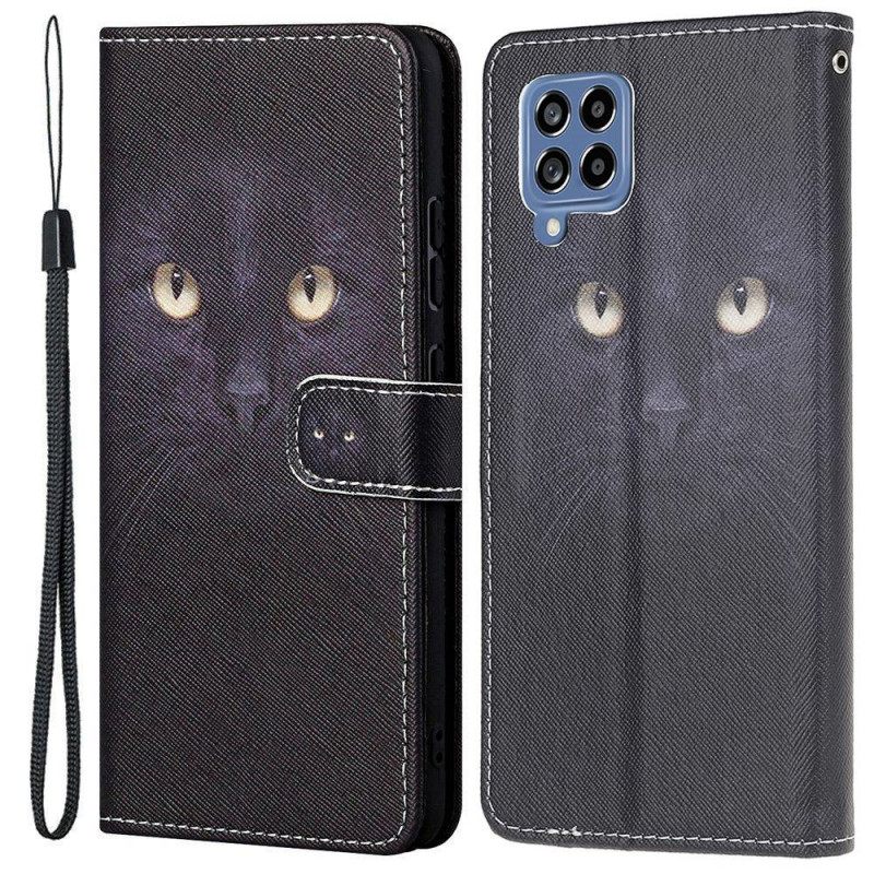 Kotelot Samsung Galaxy M53 5G Suojaketju Kuori Strappy Cat Eyes