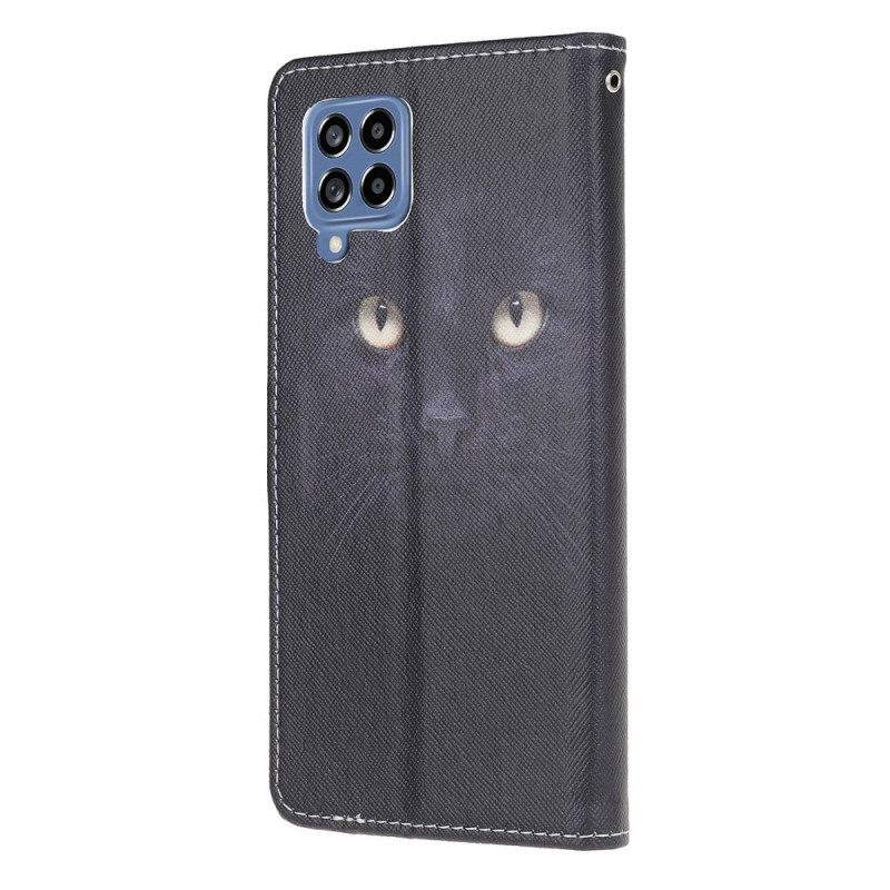 Kotelot Samsung Galaxy M53 5G Suojaketju Kuori Strappy Cat Eyes