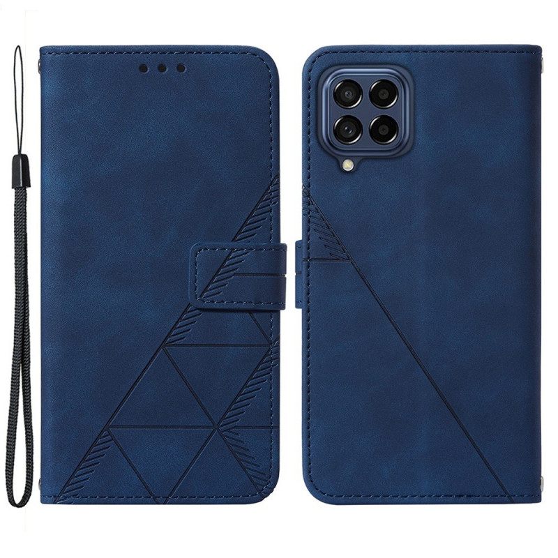 Kotelot Samsung Galaxy M53 5G Suojaketju Kuori Strappy Triangles