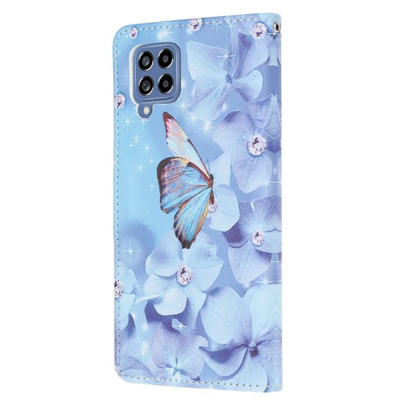 Kotelot Samsung Galaxy M53 5G Suojaketju Kuori Thong Butterflies