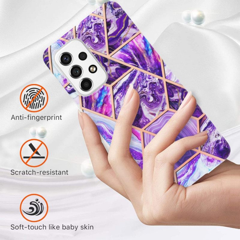 Kuori Samsung Galaxy M53 5G Flashy Geometric Marble