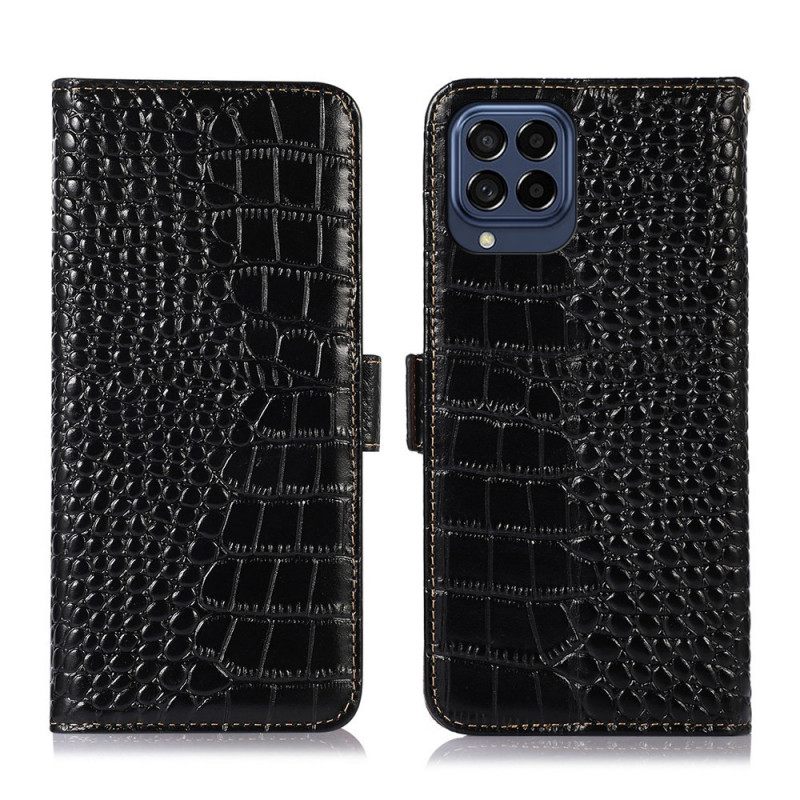 Nahkakotelo Samsung Galaxy M53 5G Crocodile Style Rfid