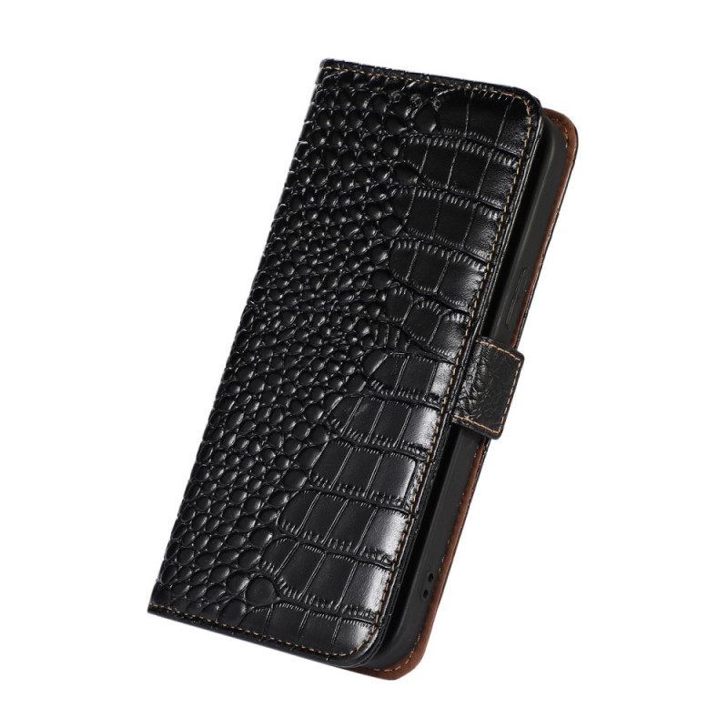 Nahkakotelo Samsung Galaxy M53 5G Crocodile Style Rfid