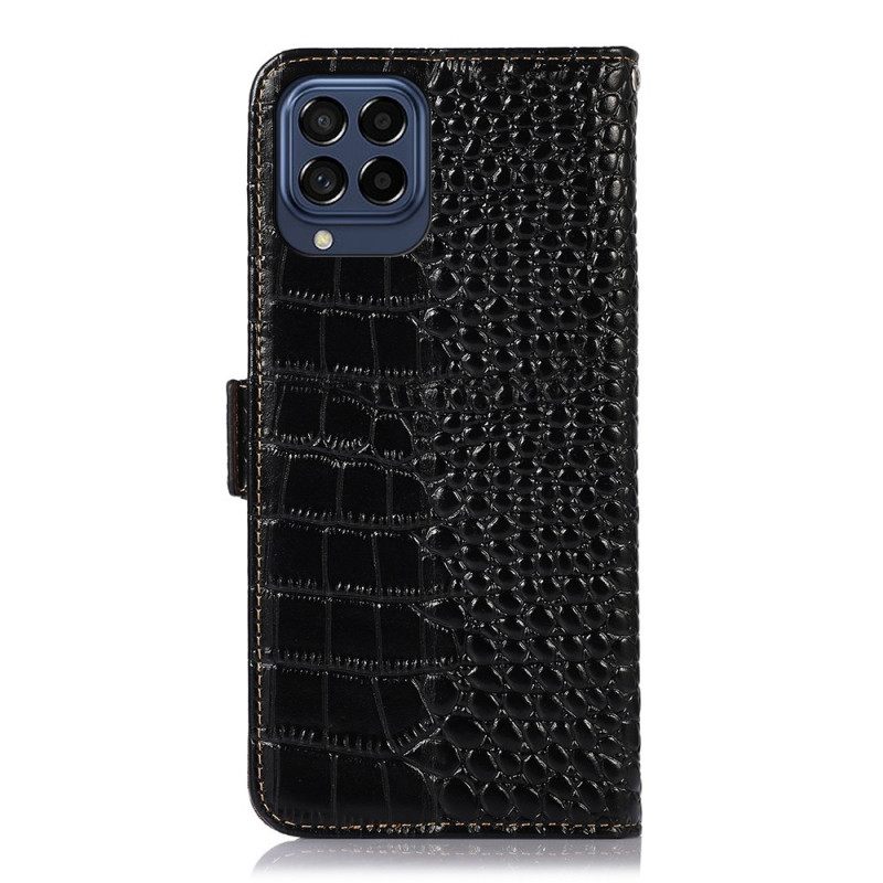 Nahkakotelo Samsung Galaxy M53 5G Crocodile Style Rfid