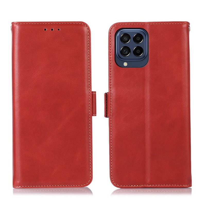 Nahkakotelo Samsung Galaxy M53 5G Genuine Leather Rfid-toiminto